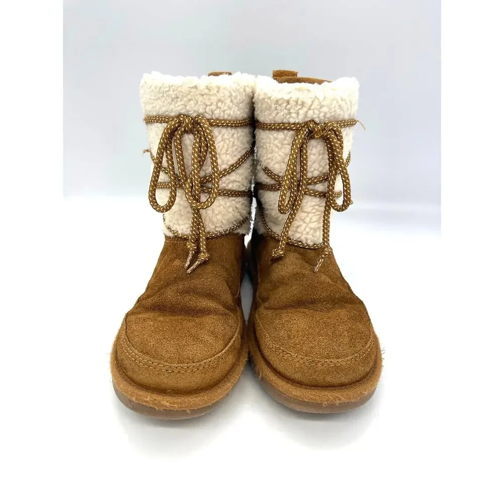 UGG Koolaburra Michon Girl's Short Boot Chestnut 1124110K Size 2